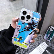 Blue discoloration Space machinery iPhone Case