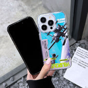 Blue discoloration Space machinery iPhone Case