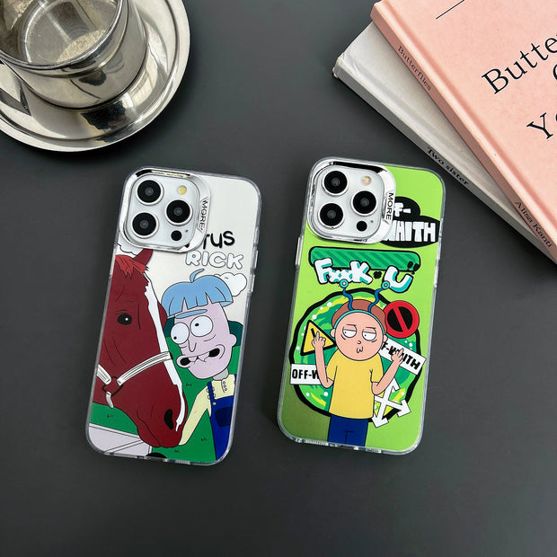 Trendy luxury Anime IPhone Case | Color Silver Plating Series