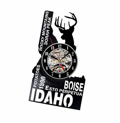 Idaho Vinyl Clock