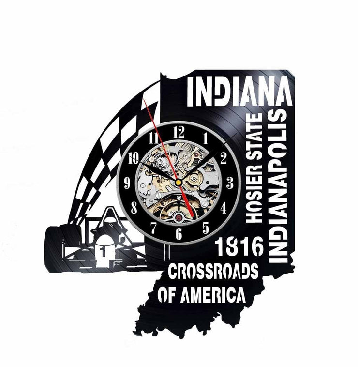 Indiana Vinyl Clock