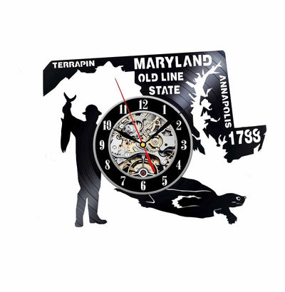 Maryland Vinyl Clock