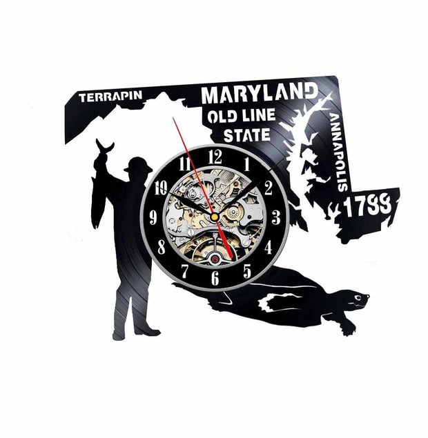 Maryland Vinyl Clock