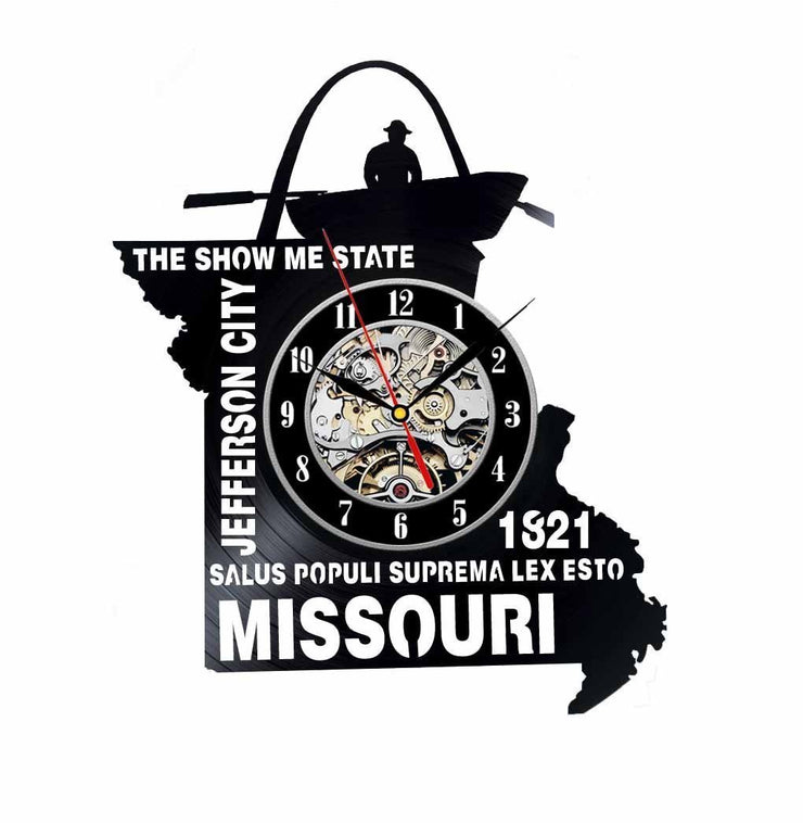 Missouri Vinyl Clock