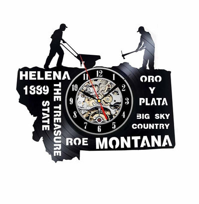 Montana Vinyl Clock