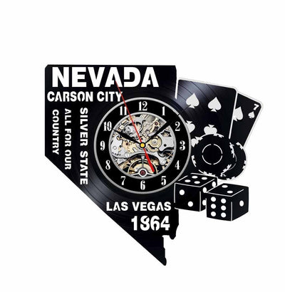 Nevada Vinyl Clock