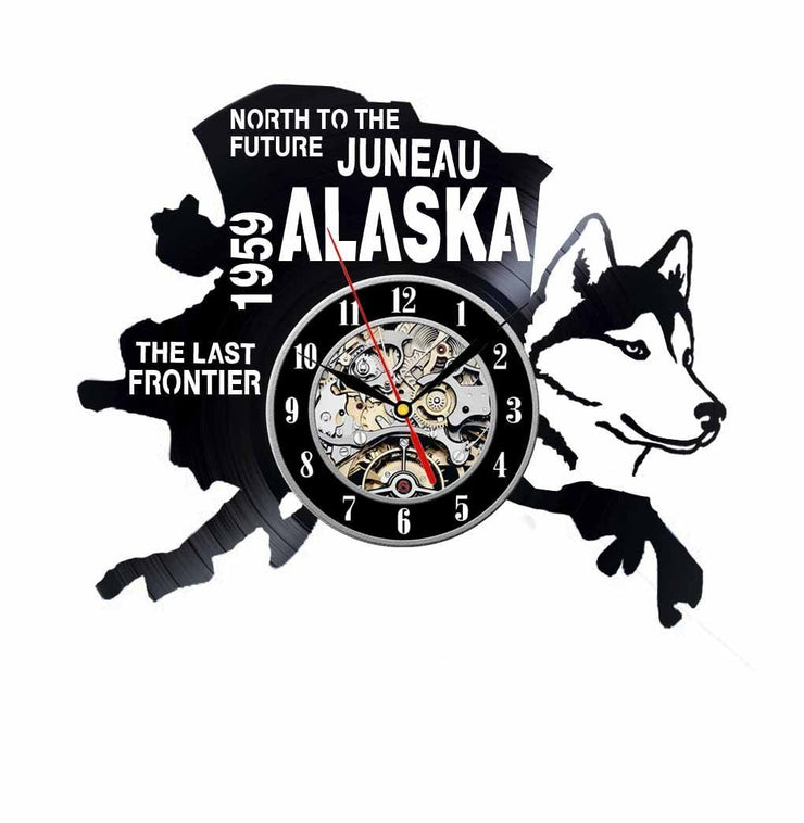 Alaska Vinyl Clock