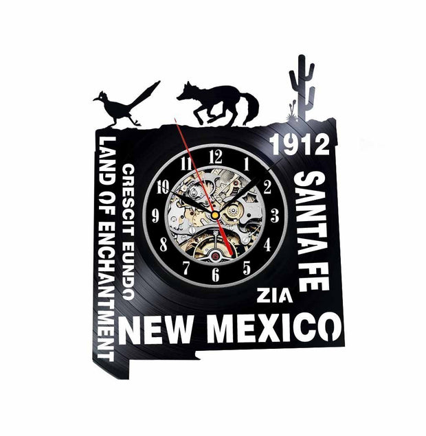 New Mexico Vinyl Clock