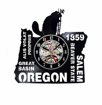 Oregon Vinyl Clock