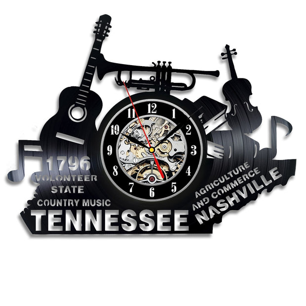Tennessee Vinyl Clock
