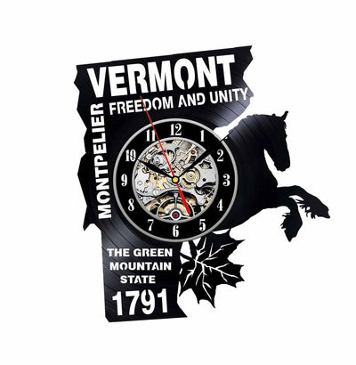 Vermont Vinyl Clock