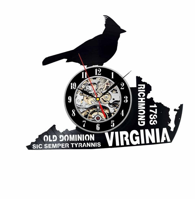 Virginia Vinyl Clock