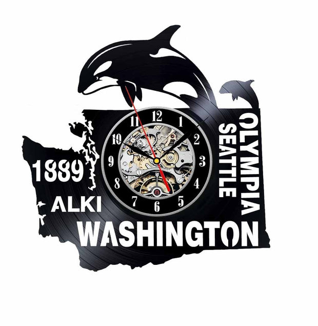 Washington Vinyl Clock