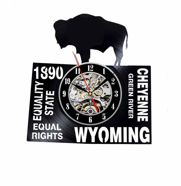 Wyoming Vinyl Clock