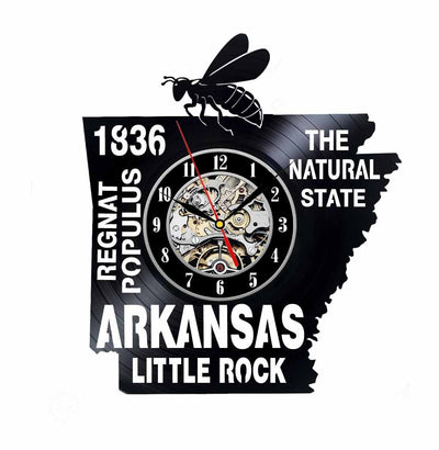 Arkansas Vinyl Clock