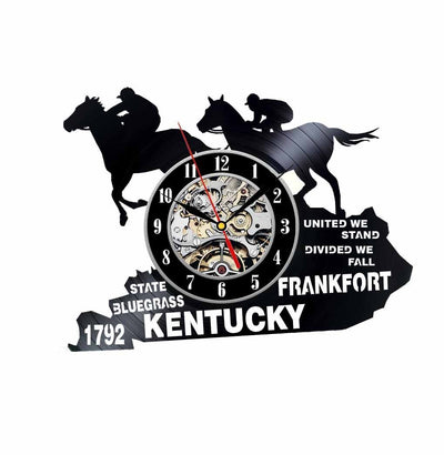 Kentucky Vinyl Clock