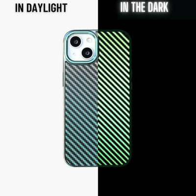 Green Carbon Fiber iPhone Case | Glow in the Dark Series