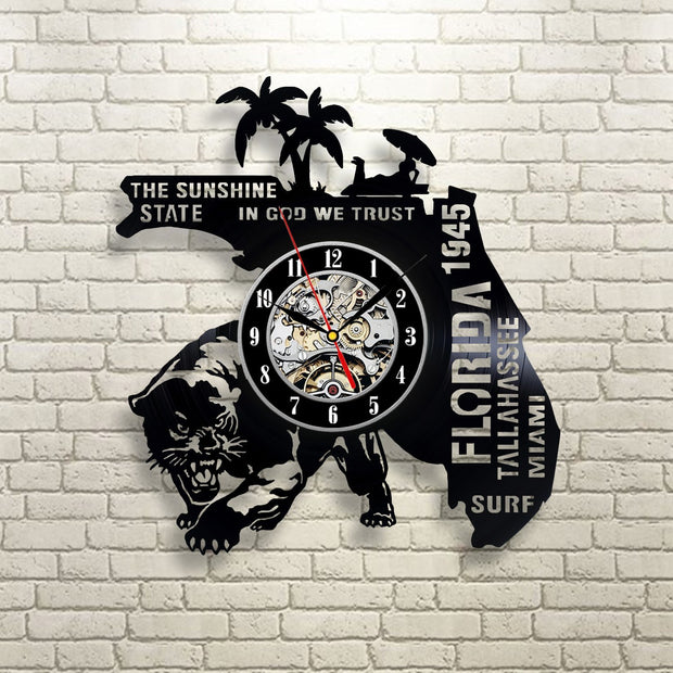 Florida Vinyl Clock