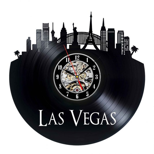 Las Vegas Vinyl Clock