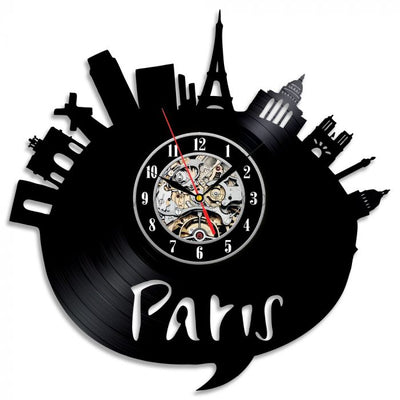 Paris Vinyl Clock