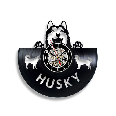 Husky Vinyl Clock