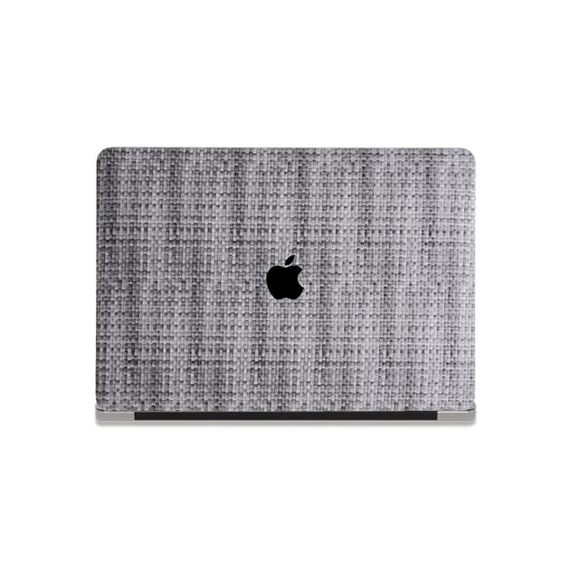 Checked Grey Leather MacBook Case