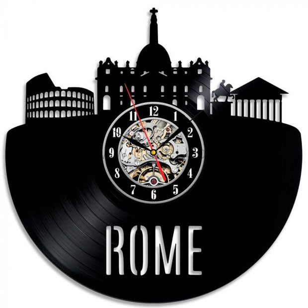 Rome Vinyl Clock